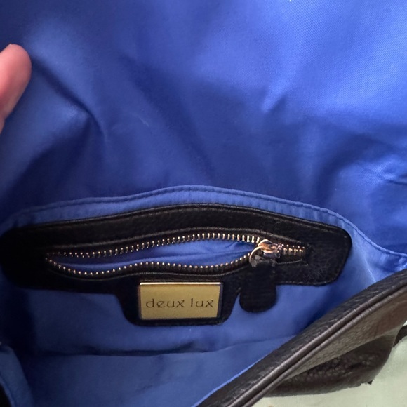 Deux Lux Black Vegan Leather Clutch - Picture 3 of 5